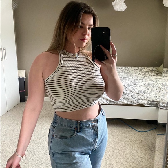 Garage Striped Crop Tank - Picture 1 of 3